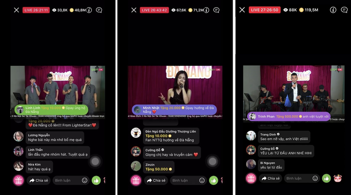 Hơn 100.000 người xem cùng lúc liveshow trên MXH Gapo để ủng hộ Đà Nẵng - 4
