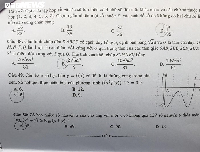 Mã đề 121 đề thi môn Toán tốt nghiệp THPT năm 2020 - 5