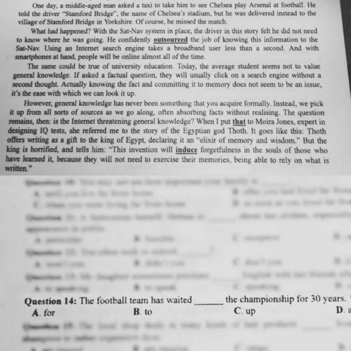 Các đội bóng Anh xuất hiện trong đề thi tốt nghiệp THPT 2020 - 1