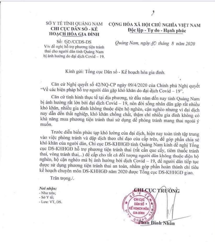 Xin phương tiện tránh thai giữa mùa dịch COVID-19, Chi cục DS-KHHGĐ nói gì? - 2