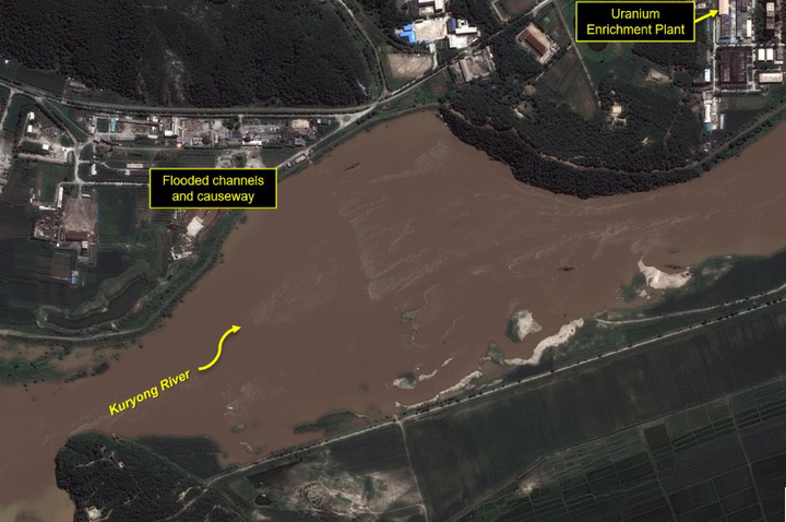 Lũ lụt đe dọa nhà máy hạt nhân Triều Tiên - 1