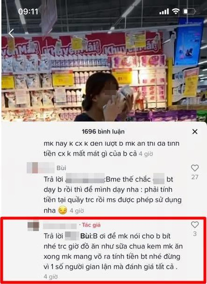 Bóc sữa chua chưa tính tiền húp giữa siêu thị, cô gái khiến dân mạng 'phát hỏa' - 1