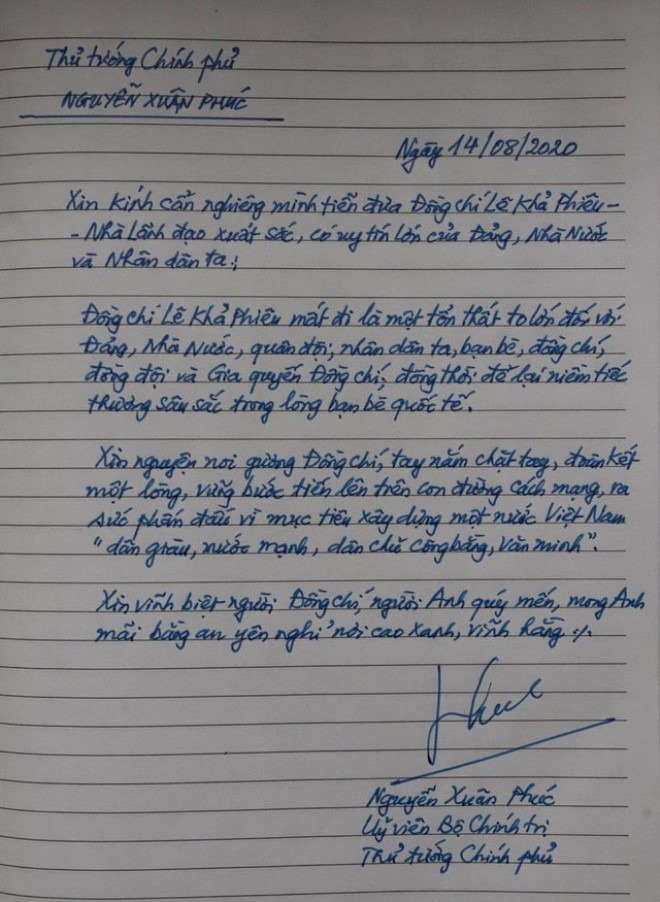 Xúc động dòng sổ tang tiễn biệt nguyên Tổng Bí thư Lê Khả Phiêu - 3