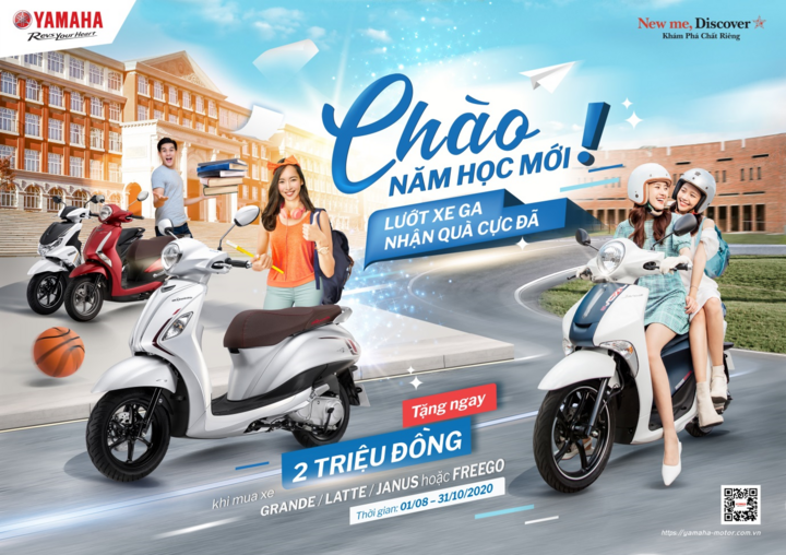 Nhận ngay 2 triệu đồng khi mua xe tay ga Yamaha Grande, Latte, Janus hoặc FreeGo - 1