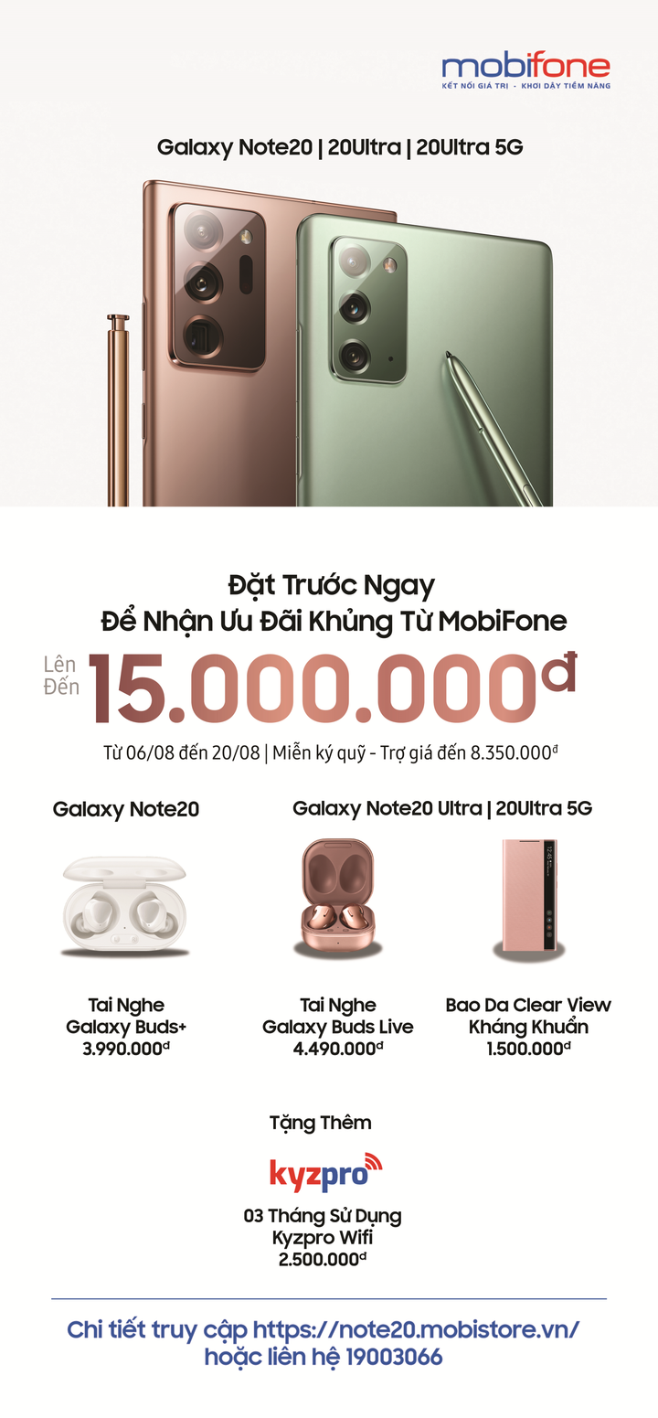 Khách hàng đặt trước Galaxy Note 20 và nhận quà 'khủng' từ MobiFone - 1
