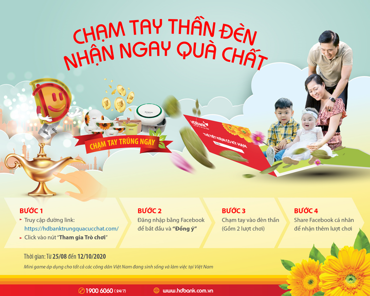 Tay chạm đèn thần, nhận ngay quà chất cùng HDBank - 2