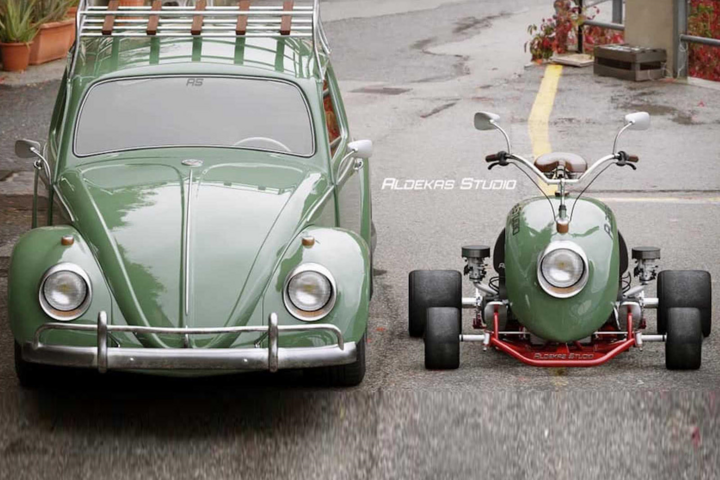 Xe máy độc đáo được chế tạo từ chắn bùn của Volkswagen Beetle - 1