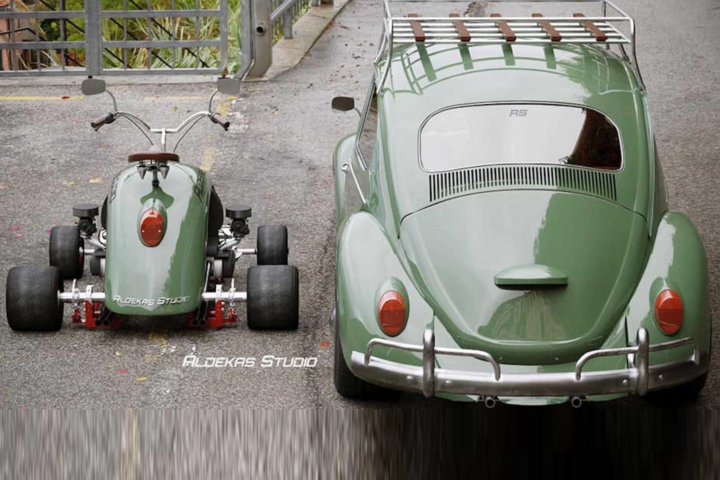 Xe máy độc đáo được chế tạo từ chắn bùn của Volkswagen Beetle - 2