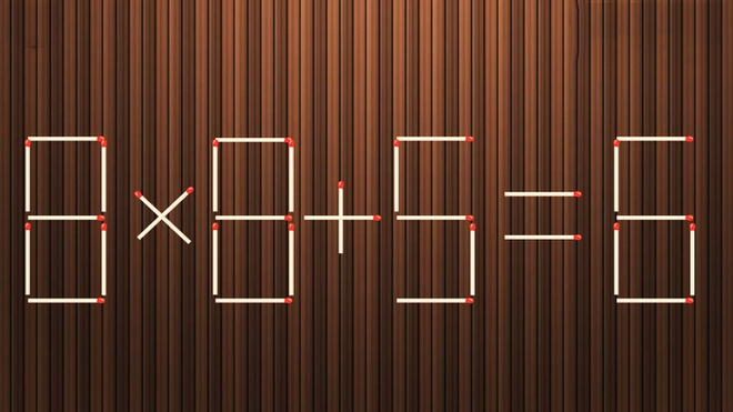 Làm thế nào để biến phép tính 8 x 8 + 5 = 6 thành đúng? - 1