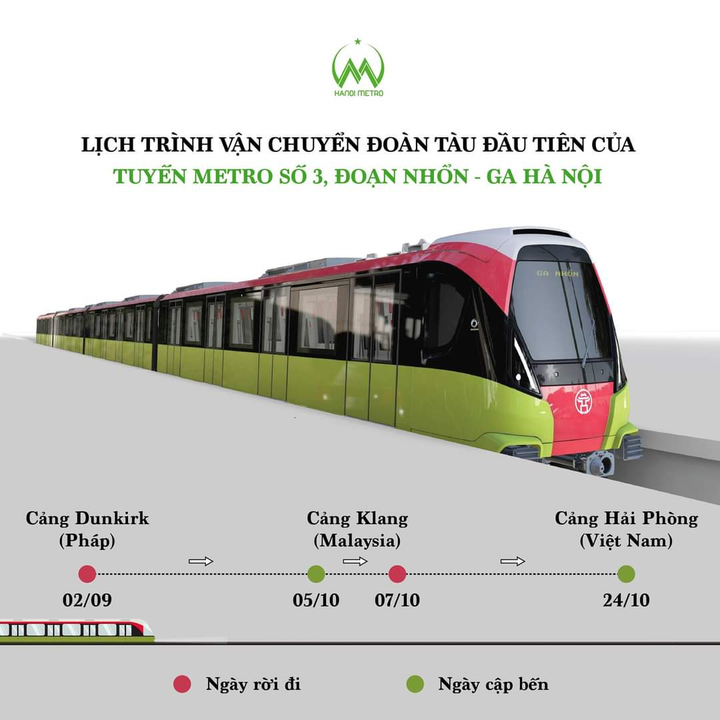 Hình ảnh đoàn tàu Metro Nhổn - ga Hà Nội rời cảng Pháp về Việt Nam - 8