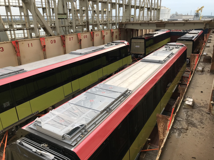 Hình ảnh đoàn tàu Metro Nhổn - ga Hà Nội rời cảng Pháp về Việt Nam - 1