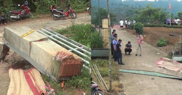 Cổng trường sập đè chết 3 học sinh: Hiệu trưởng lên tiếng - 1