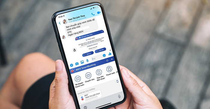 Ngân hàng Việt đầu tiên hỗ trợ giao dịch ngay trên ứng dụng chat - 1