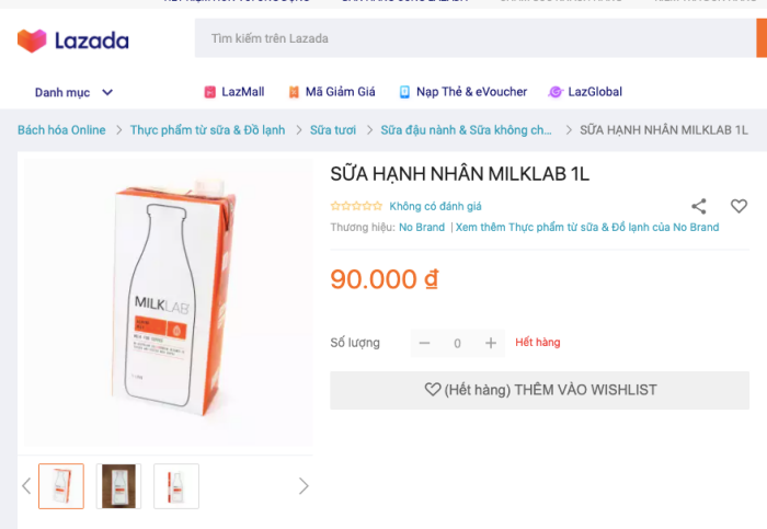 Nhiều trang thương mại điện tử ngừng bán sữa hạnh nhân Milk Lab của Úc - 2