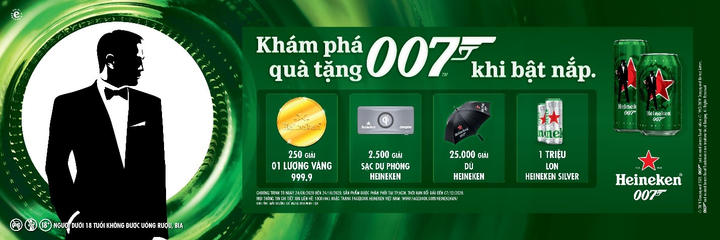 Phiên bản giới hạn Heineken James Bond ra mắt: Triệu phần quà hấp dẫn - 1