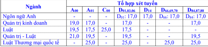 Điểm sàn xét tuyển vào ĐH Luật TP.HCM từ 17 - 25 điểm - 1