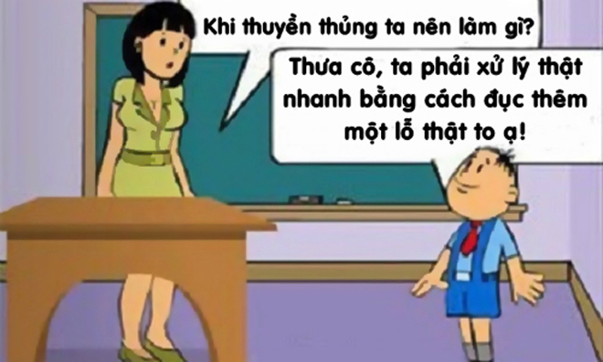 Cách học sinh dốt xử lý chìm thuyền - 1