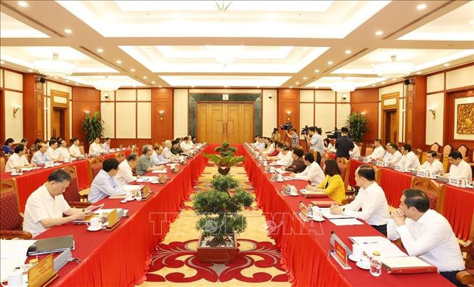 Tổng Bí thư, Chủ tịch nước chủ trì buổi làm việc với Thường vụ Thành ủy Hà Nội - 1