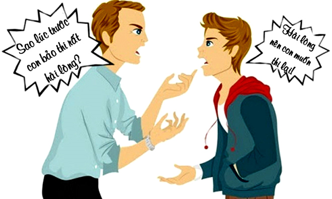 Bố 'chết đứng' khi con hài lòng với bài thi - 1