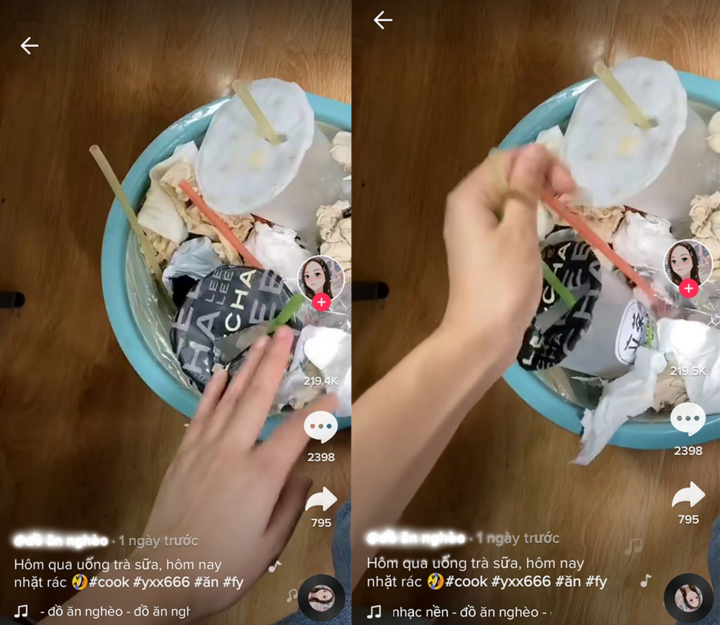 Ăn ống hút nhặt từ thùng rác, Tiktoker triệu view bị 'ném đá' dữ dội - 1