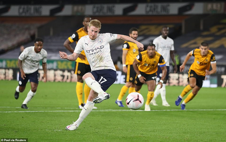 Kết quả Ngoại Hạng Anh: De Bruyne xuất sắc, Man City đánh bại Wolverhampton - 1