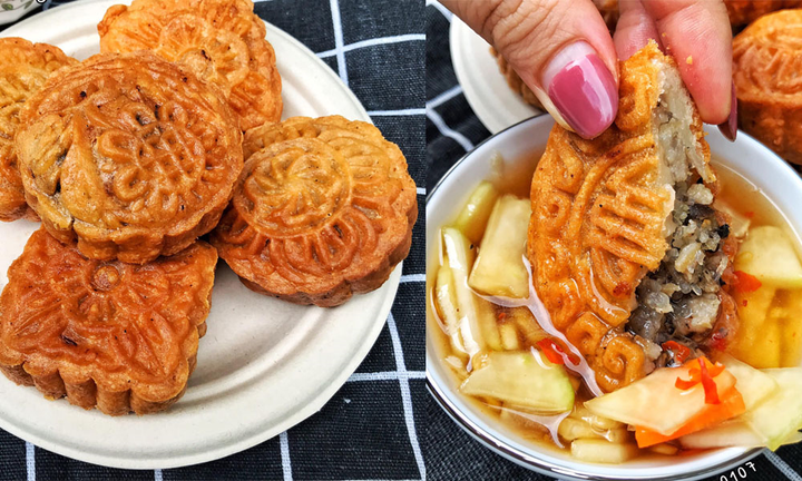 'Sốt xình xịch' món bánh trung thu rán nóng hổi, vừa thổi vừa ăn - 1