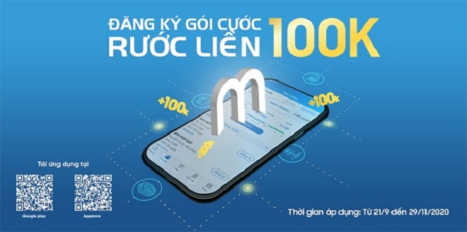Đăng ký gói cước, rước liền 100k từ ứng dụng My MobiFone - 1