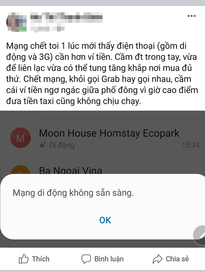 Mạng MobiFone lỗi đường truyền, nhiều khách hàng không thể liên lạc - 1