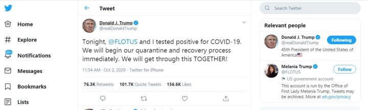 Vợ chồng Donald Trump mắc COVID-19 - 1