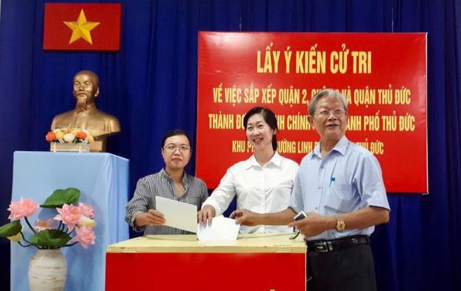 Hơn 80% cử tri Thủ Đức, Quận 2, Quận 9 đồng ý sáp nhập, lập TP Thủ Đức - 1