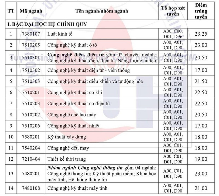 Đại học Công nghiệp TP.HCM lấy điểm chuẩn cao nhất 24,5 - 1