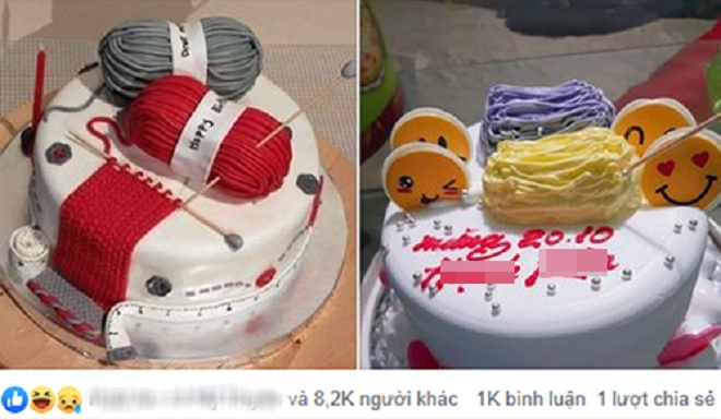 'Câm nín' khi lấy ảnh trên mạng đặt bánh kem - 1