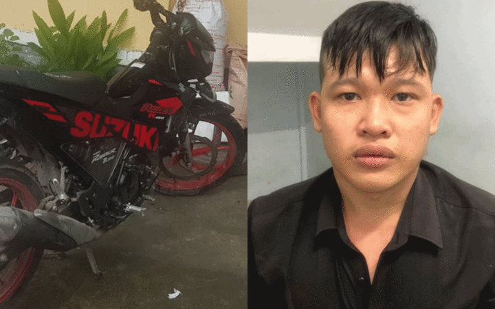 Đi xe máy giật điện thoại trên phố, tên cướp bị nạn nhân đạp ngã - 1