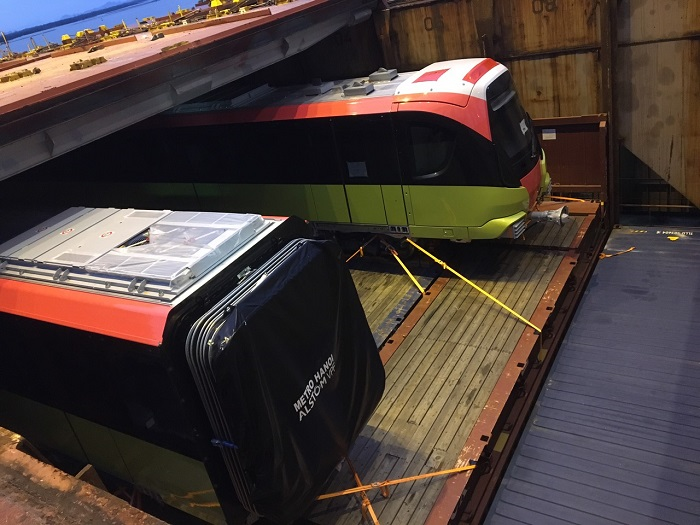 Những hình ảnh đầu tiên của đoàn tàu metro Nhổn - ga Hà Nội tại cảng Hải Phòng - 13