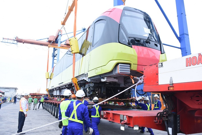 Những hình ảnh đầu tiên của đoàn tàu metro Nhổn - ga Hà Nội tại cảng Hải Phòng - 10