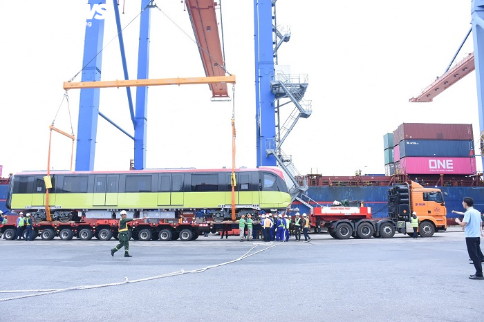 Những hình ảnh đầu tiên của đoàn tàu metro Nhổn - ga Hà Nội tại cảng Hải Phòng - 12