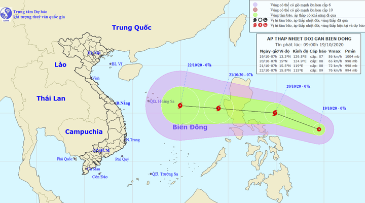 Thêm áp thấp nhiệt đới hướng vào Biển Đông - 1