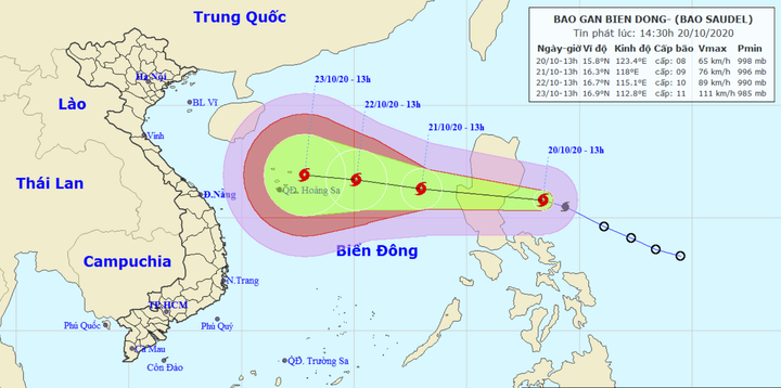 Bão Saudel có thể giật cấp 14, đi vào Biển Đông trong 24h tới - 1