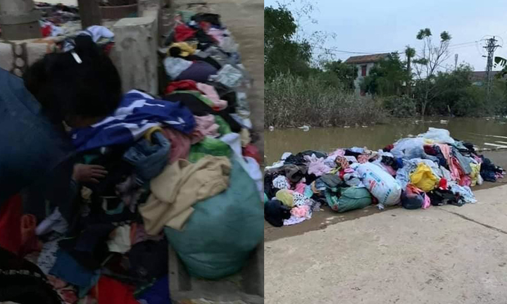 Xem ảnh quần áo từ thiện vứt lề đường, dân mạng tranh cãi cách ủng hộ miền Trung - 1