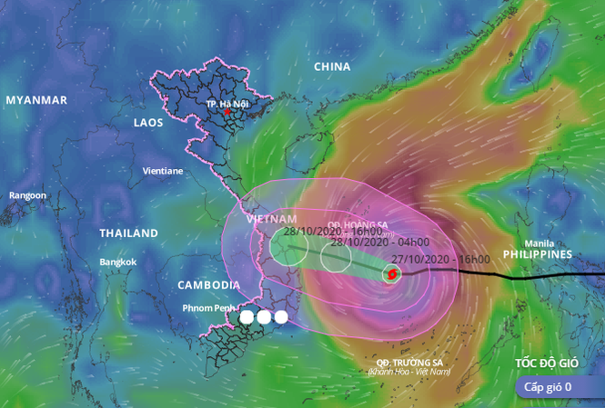 Trực tiếp: Bão số 9 đang đi rất nhanh, suy yếu chậm, cường độ ở cuối cấp 13 - 8