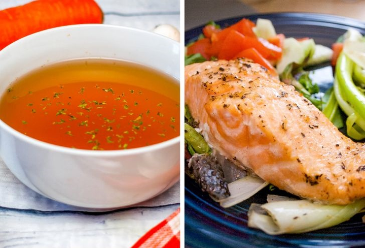 Cá hồi, nước hầm xương - thực phẩm giàu collagen giúp làm chậm quá trình lão hóa - 1