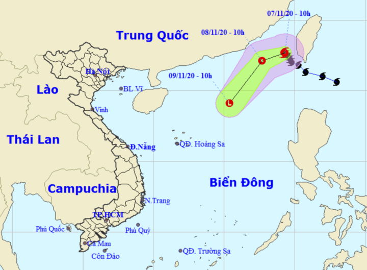 Bão số 11 suy yếu trên Biển Đông - 1