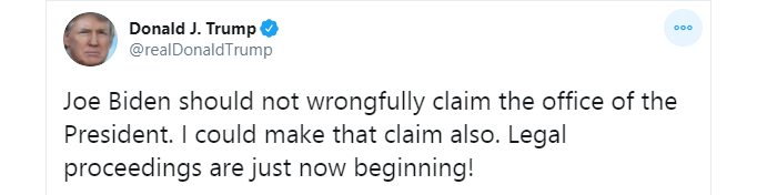 Tổng thống Trump nói ông Biden ‘đừng vội mừng, cuộc chiến mới bắt đầu’ - 1