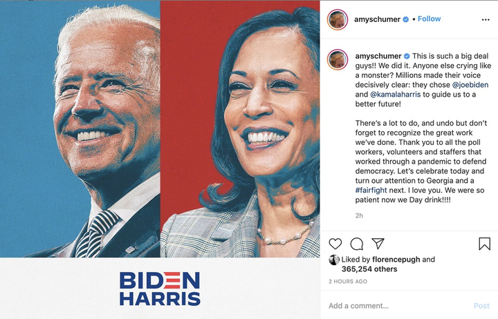 Joe Biden thắng cử Tổng thống Mỹ, sao Hollywood khóc mừng - 11