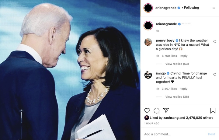 Joe Biden thắng cử Tổng thống Mỹ, sao Hollywood khóc mừng - 3
