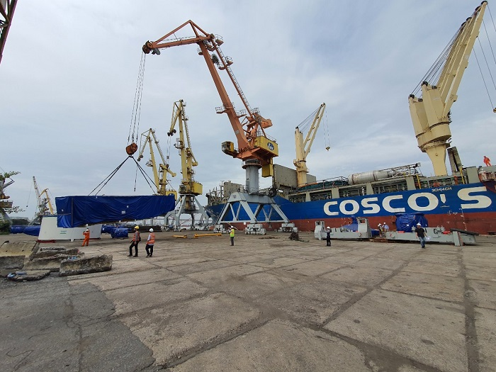 Cận cảnh xếp dỡ robot đào hầm metro Nhổn - ga Hà Nội tại cảng Hải Phòng - 5