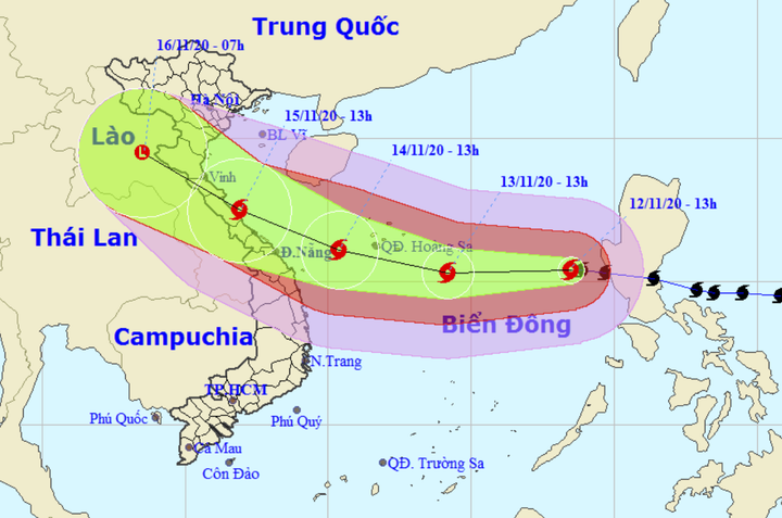 Bão số 13 giật cấp 15 hướng vào các tỉnh Hà Tĩnh đến Quảng Nam - 1