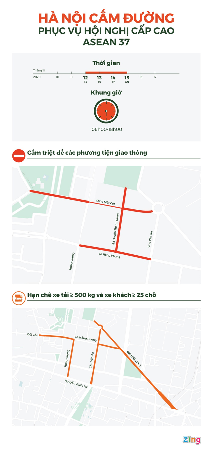 Hà Nội cấm những tuyến đường nào phục vụ Hội nghị cấp cao ASEAN 37? - 1