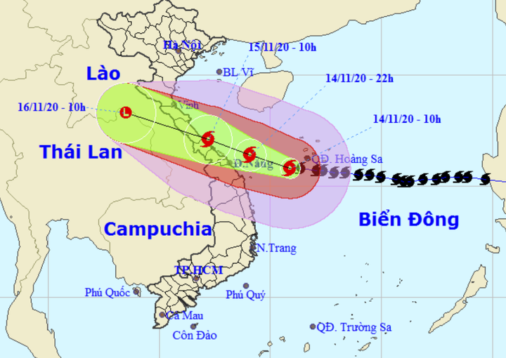 Bão giật cấp 17 cách Đà Nẵng - Thừa Thiên Huế 300km, gây sóng cao 11m - 1