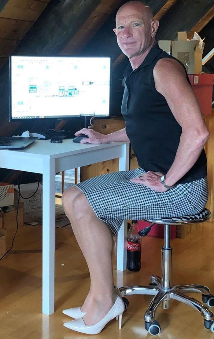 Ông bố 3 con khiến mọi người ngỡ ngàng khi đột ngột có ý thích mặc váy đi làm - 6